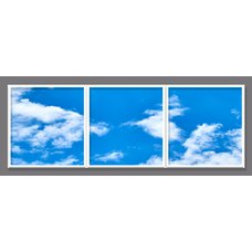 Sada 3 led stropních panelů s motivem nebe (bílý rámeček)