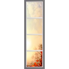 Sada 4 led panelů s  designovým motivem podzimních listů (bílý rámeček)